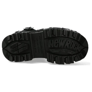New Rock WALL373-S5 - Czarne buty skórzane na platformie gotyckie - New Rock - 7