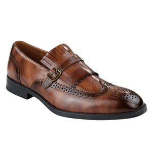 Scarpe Monk da Uomo Oxford Classico Formale Elegante - Marrone - Elong - 3