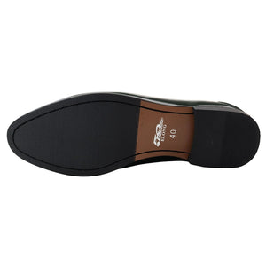 Mocassins homme loafers vernis à enfiler doublure en cuir pampille style habillé formel - Vert - Elong - 19