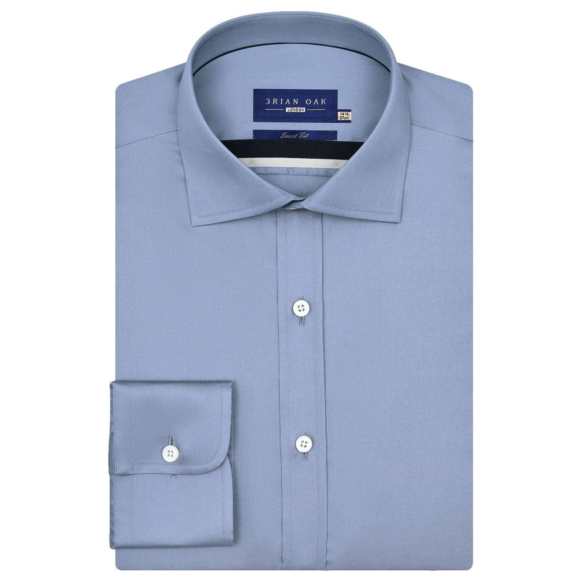 Men's Plain Smart Fit Formal Shirt - Grey - Brian Oak - 1
