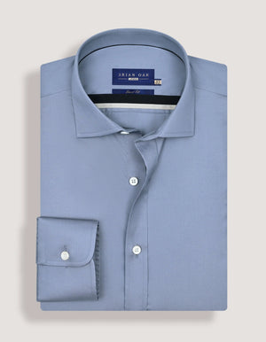 Men's Plain Smart Fit Formal Shirt - Grey - Brian Oak - 4
