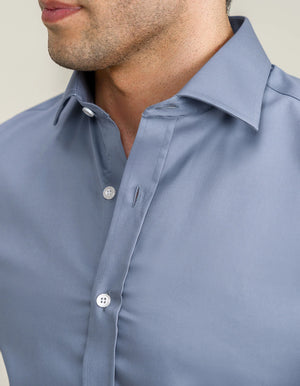 Men's Plain Smart Fit Formal Shirt - Grey - Brian Oak - 5