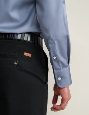 Men's Plain Smart Fit Formal Shirt - Grey - Brian Oak - 6