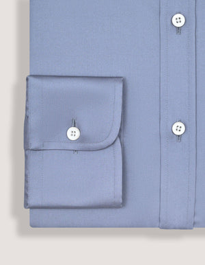 Men's Plain Smart Fit Formal Shirt - Grey - Brian Oak - 8