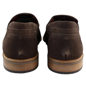 Mens Real Full Suede Slip On Loafers Boat Shoes Smart Casual Classic Comfort Fit - Brown - House of Cavani - 4