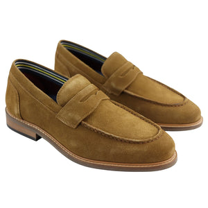 Mens Real Full Suede Slip On Loafers Boat Shoes Smart Casual Classic Comfort Fit - Tan - House of Cavani - 7