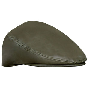 Herren Echtleder Ivy Newsboy Schirmmütze mit Spitze - Grün - Infinity Leather - 15
