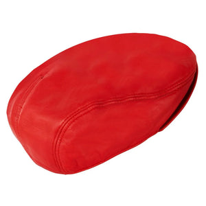 Herren Echtleder Ivy Newsboy Schirmmütze mit Spitze - Rot - Infinity Leather - 33