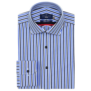Camisa vestir algodón rayas azul cielo hombre - Brian Oak - 1