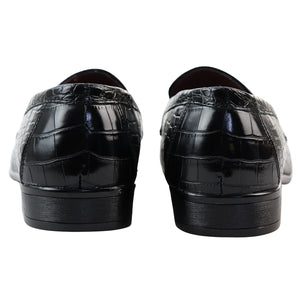 Men's Slip On Formal Loafers - Black - Elong - 11