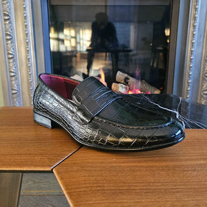 Men's Slip On Formal Loafers - Black - Elong - 13