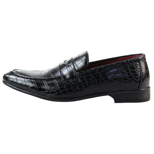 Men's Slip On Formal Loafers - Black - Elong - 7