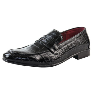 Men's Slip On Formal Loafers - Black - Elong - 9