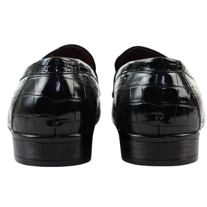 Men's Slip On Formal Loafers - Green - Elong - 18