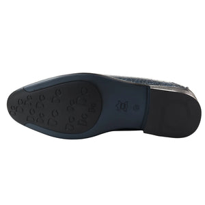 Men's Slip On Formal Loafers - Navy - Elong - 6