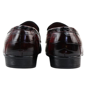 Men's Slip On Formal Loafers - Red - Elong - 25
