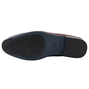 Men's Slip On Formal Loafers - Red - Elong - 26