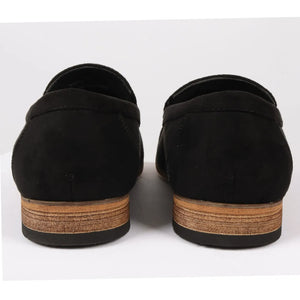 Mocassins légers en suède pour hommes - Noir - Dolcetto - 12