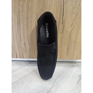 Mocassins légers en suède pour hommes - Noir - Dolcetto - 13