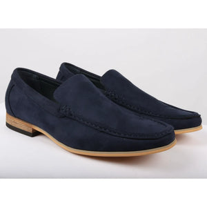 Mocassins légers en suède pour hommes - Bleu marine - Dolcetto - 2