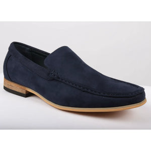 Mocassins légers en suède pour hommes - Bleu marine - Dolcetto - 3