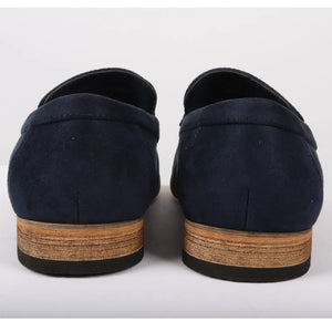 Mocassins légers en suède pour hommes - Bleu marine - Dolcetto - 5