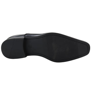 Mens Smart Formal Patent Oxford Shoes Shiny Laced Classic Round Toe Dress - Black - Elong - 6
