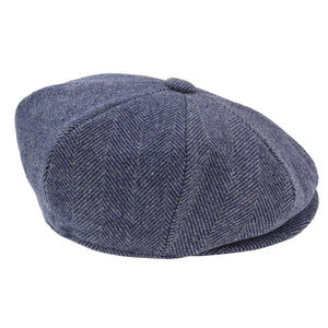 Men's Tweed Newsboy Cap Peaky Baker Flat Check Hat - Light Blue - TruClothing.com - 24