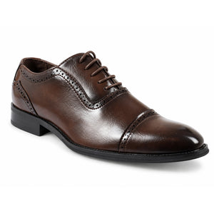 Formelle Oxford-Schuhe für Herren aus veganem Leder mit Schnürung - Braun - Dolcetto - 7