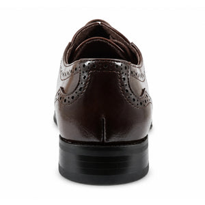 Formelle Oxford-Schuhe für Herren aus veganem Leder mit Schnürung - Braun - Dolcetto - 9