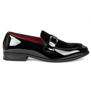 Loafer für Herren aus Samt und Lackleder zum Hineinschlüpfen - Schwarz - Dolcetto - 6