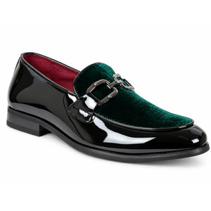 Loafer für Herren aus Samt und Lackleder zum Hineinschlüpfen - Grün - Dolcetto - 3