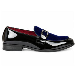 Loafer für Herren aus Samt und Lackleder zum Hineinschlüpfen - Marineblau - Dolcetto - 12