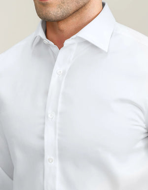 Camicia Bianca Satin Uomo - Brian Oak - 5