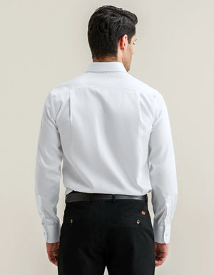 Camicia Bianca Satin Uomo - Brian Oak - 7