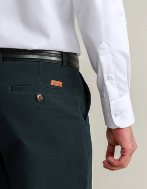 Men's White Self Textured Formal Shirt - Brian Oak - 6
