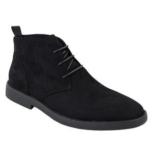 Mens's Chukka Desert Lace Up Ankle Boots - Black - Dolcetto - 10