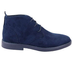 Mens's Chukka Desert Lace Up Ankle Boots - Navy - Dolcetto - 21