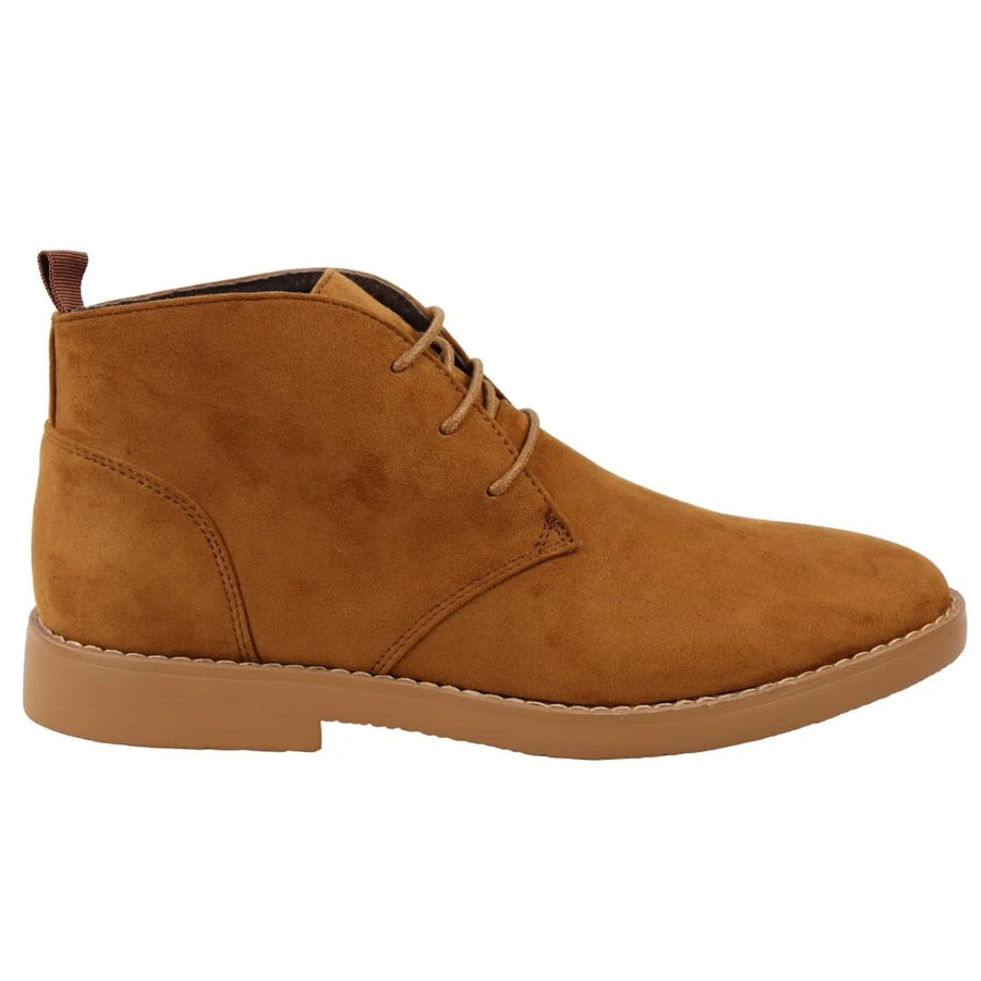 Mens's Chukka Desert Lace Up Ankle Boots - Tan - Dolcetto - 1
