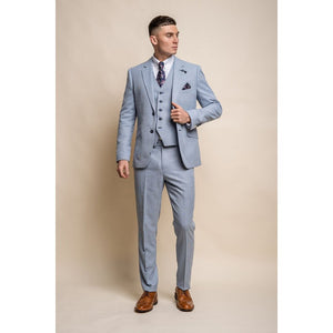 Miami - Men's Summer Light Blue Blazer - House of Cavani - 2