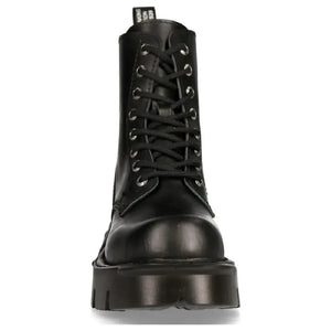 New Rock M-MILI084N-S Uniseksowe czarne skórzane buty na platformie - New Rock - 3