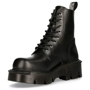 New Rock M-MILI084N-S Uniseksowe czarne skórzane buty na platformie - New Rock - 4