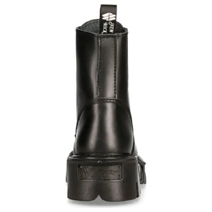 New Rock M-MILI084N-S Uniseksowe czarne skórzane buty na platformie - New Rock - 5