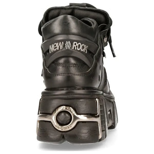 New Rock M106-s1 unisex metaliczno czarne gotyckie buty ze skóry - New Rock - 5