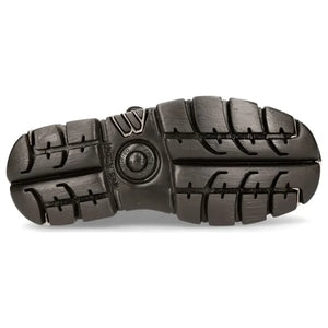 New Rock M106-s1 unisex metaliczno czarne gotyckie buty ze skóry - New Rock - 6