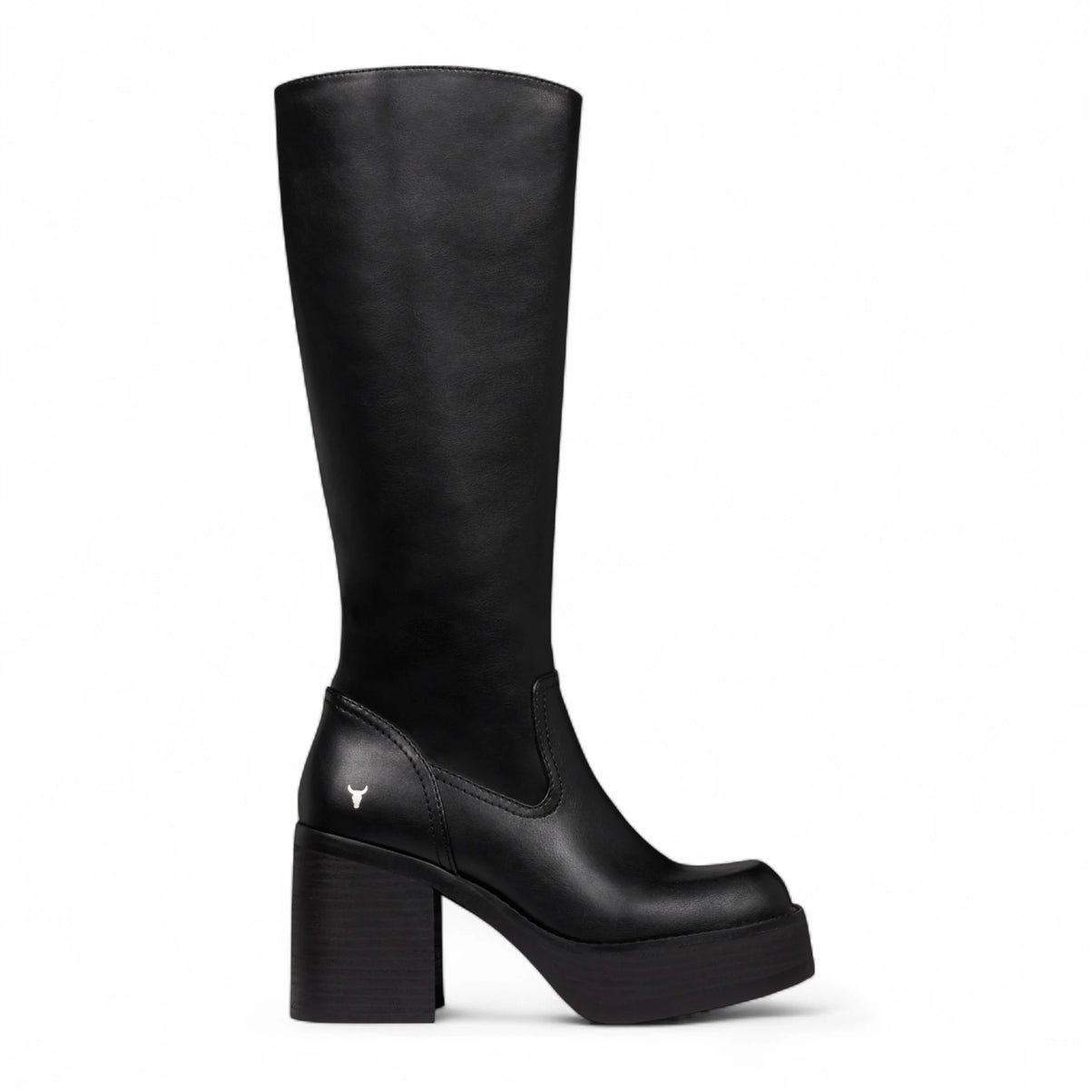Niche - Women's Black Faux Leather Knee-High Platform Boots - Windsorsmith - 1