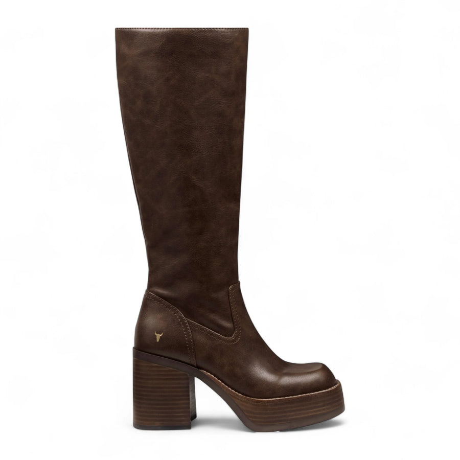 Niche - Women's Oak Brown Faux Leather Knee-High Boots - Windsorsmith - 1