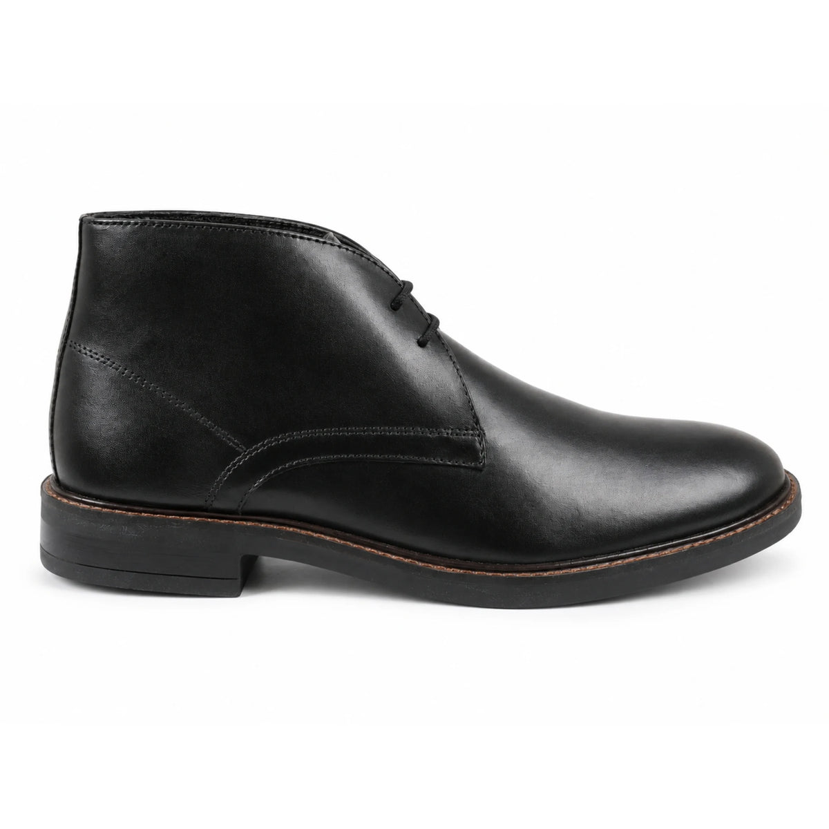 Oban - Men's Black Leather Lace-Up Chukka Ankle Boots - Dolcetto - 1