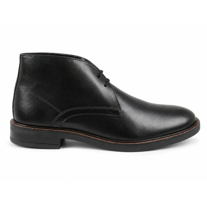 Oban - Men's Black Leather Lace-Up Chukka Ankle Boots - Dolcetto - 1