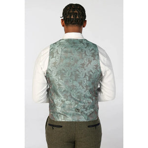 Oscar - Costume 3 pièces en tweed mélangé de laine vert olive pour homme - Paul Andrew - 6